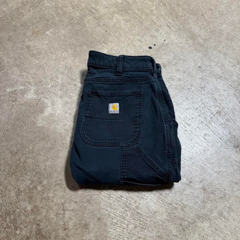 Black Carhartt Double Knee Slim Fit Jeans